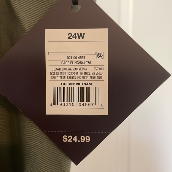 Khaki pants, size 24w, new, never worn with tags - Picture 5 of 6